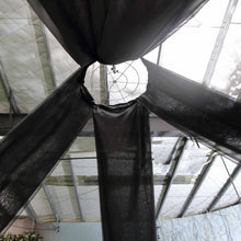 Black Organza Sheer Ceiling Drapery Panel 10 Feet x 30 Feet