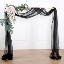 18 Feet Black Sheer Organza Wedding Arch Fabric