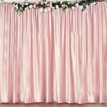 Blush Premium Velvet Backdrop Stand Curtain Panel, Privacy Drape with Rod Pocket 8ft