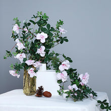 30 Inch Blush Rose Gold Hanging Rhododendron Vine Artificial Silk