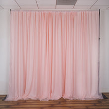 20ftx10ft Blush Rose Gold Dual Layered Polyester Chiffon Curtain Backdrop with Rod Pocket