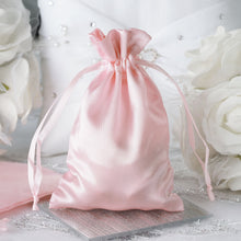 12 Pack 4 Inch x 6 Inch Blush & Rose Gold Drawstring Favor Gift Bags