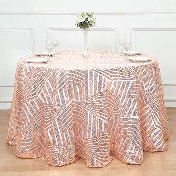 Elegant Rose Gold Sequin Tablecloth for Stunning Event Decor