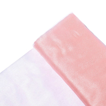 Blush Solid Sheer Chiffon Fabric Bolt, DIY Voile Drapery Fabric 54"x10yd