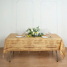 52 Feet x 108 Feet Rustic Wooden Print Waterproof and Disposable Tablecloth in Brown Color PVC Vinyl Material 