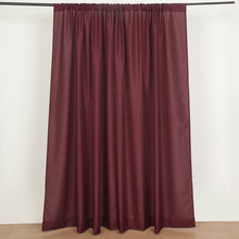 2 Pack Burgundy Polyester Divider Backdrop Curtains With Rod Pockets, Event Drapery Panels 130GSM 