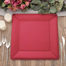 Burgundy Cardboard Charger Plates 13 Inch Size Square