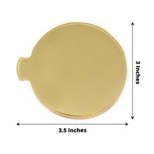 50 Pack 3 Inch Mini Gold Round Dessert Slice Paper Tray