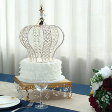Royal Crown 14 Inch Metallic Gold Crystal Bead Cake Topper