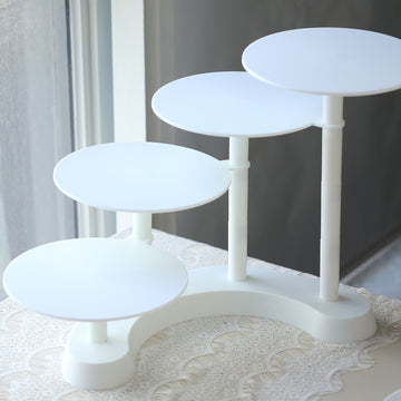 Versatile and Durable White Cupcake Display Stand
