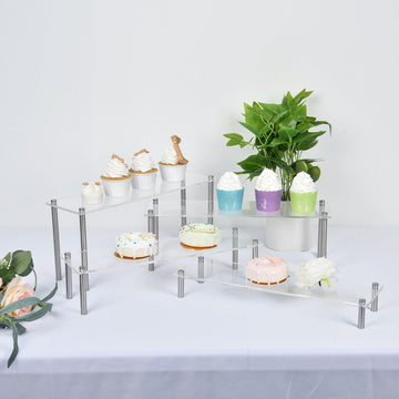 Clear Premium Acrylic Risers Dessert Display Set