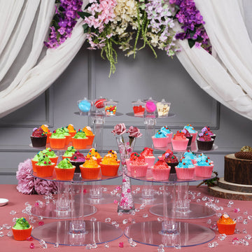 Elegant Clear Acrylic Cake Stand Set for Stunning Dessert Displays