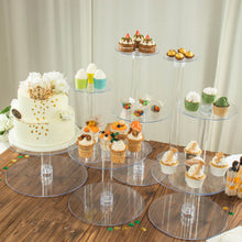 Acrylic Cake Stand Set Pedestal Clear 8 Tier Cupcake Dessert Holder
