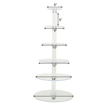 33 Inch Dessert Holder Display Acrylic Clear Cupcake Tower Stand 6 Tier