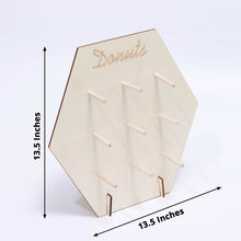 Wall Display Stand For Donuts 13 Inch Hexagonal With Removable Board