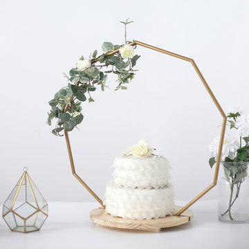 Elegant and Versatile Nonagon Wedding Arch Cake Stand