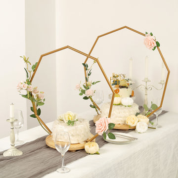 Add a Touch of Glamour with the Nonagon Wedding Arch Cake Stand