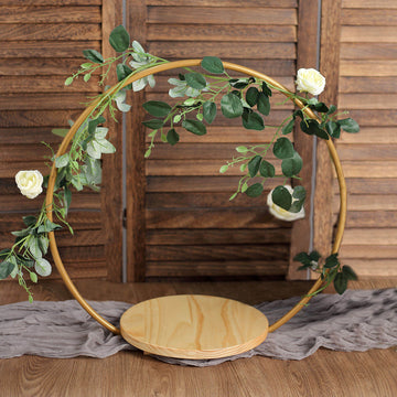 Add a Touch of Glamour with the Gold Round Wedding Arch Cake Stand