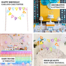 Happy Birthday Bunting Garland With Cake Topper Multi Color Banner