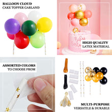 Mini Assorted Colors Cloud Cake Topper Balloon Garland 11 Pieces 