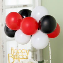 Black Red and White Mini Cloud Cake Topper Balloon Garland Kit 11 Pieces