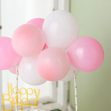 Confetti Blush Pink and White Mini Cloud Cake Topper Balloon Garland 11 Pieces
