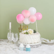 11 Pieces Mini Balloon Confetti Blush Pink and White Mini Cloud Cake Topper Garland