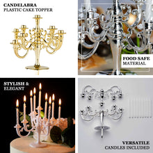 5 Inch Metallic Gold Candelabra Topper with 9 Candle Holders