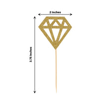 Glitter Gold Diamond Ring Cupcake Toppers in Pack of 24