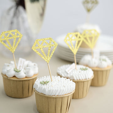 Versatile and Stunning Decorative Gold Cake Toppers