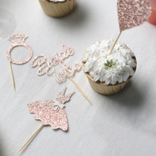 24 Pack of Glitter Blush & Rose Gold Bridal Shower Cupcake Picks