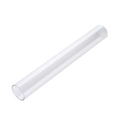 Clear cylindrical tube for storage or display purposes