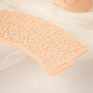 Enhance Your Event Decor with Blush Lace Cupcake Wrappers
