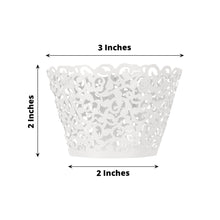 White Cupcake Trays 25 Pack Lace Design