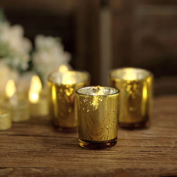Create a Magical Atmosphere with Gold Mercury Glass Candle Holders