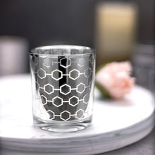 3 Inch Silver Mercury Glass Votives with Honeycomb Design Set of 6