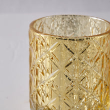 6 Pack of Gold 3 Inch Mercury Glass Votive Tealight Holders