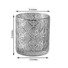 6 Pack Mercury Glass Geometric Tealight Holders 3 Inch