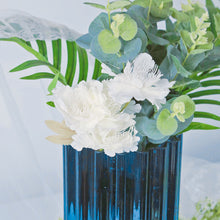 Navy Blue Mercury Glass Cylinder Pillar Vase 9 Inch