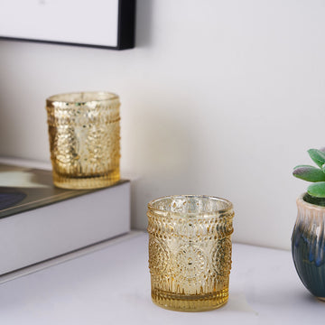 Create a Dazzling Gold Mercury Glass Centerpiece