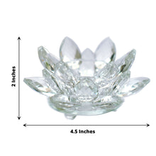 4.5 Inches Crystal Glass Lotus Flower Votive Candle Holder