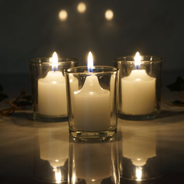 Versatile Clear Glass Candle Holder Set for Exquisite Event Decor