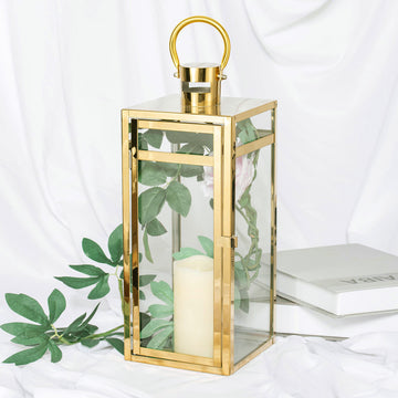 Glamorous Gold Vintage Candle Lantern for Stunning Event Décor