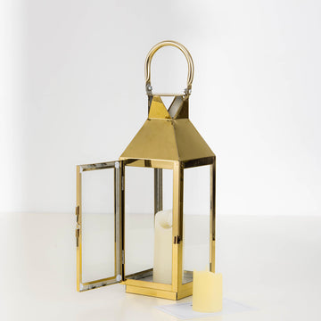 Enhance Your Space with the Gold Crown Top Lantern