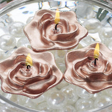 2.5 Inch Rose Gold Rose Flower Floating Candles Vase Fillers 4 Pack