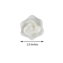 4 Pack | 2.5inches White Rose Flower Floating Candles Wedding Vase Fillers
