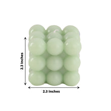 Bubble Cube Candles In Sage Green Unscented