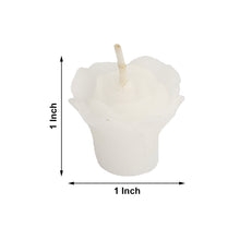 12 Pack | 1inch White Mini Rose Flower Floating Candles Wedding Vase Fillers