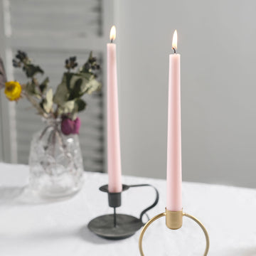Illuminate Your Space with the Beauty of Blush Premium Wax Taper Candles