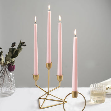 Blush Premium Wax Taper Candles - Add Elegance and Romance to Your Event